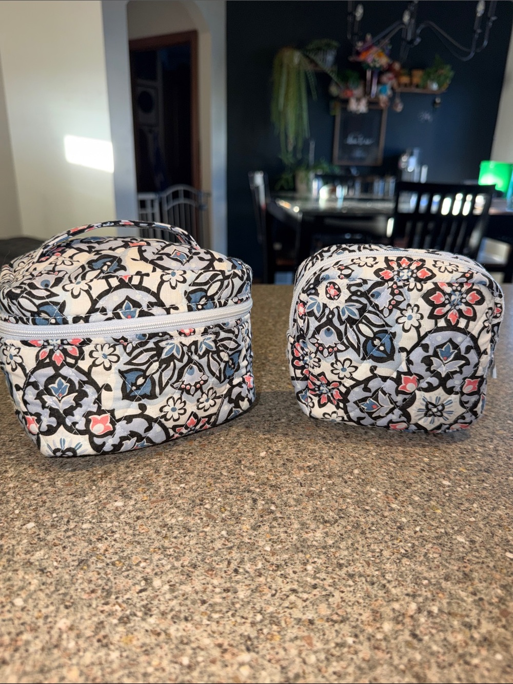 Vera Bradley cosmetic bag set